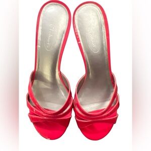 Talbots Women's Pink Wedge Leather Heels Sz 8 1/2